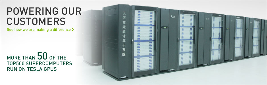 MORE THAN 50 OF THE TOP500 SUPERCOMPUTERS RUN ON TESLA GPUS