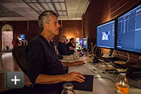 Swordfish Senior Creative Dean Foster designing motion graphics in Adobe After Effects CC with the help of the new Cinema4D integration
