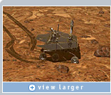 Rover movements are carefully choreographed. Scientists test each possible route and choose objects for study by 'flying' through the virtual reconstruction of Martian terrain.  This image, courtesy NASA/JPL/Cornell/Maas Digital LLC, was created using NVIDIA graphics.