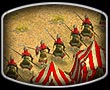 Rise of Nations features more than 220 unique units, each with their own detailed animation. Showing the Turks (one of 18 nations) in the Enlightenment Age.