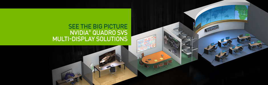 See the big picture with NVIDIA Quadro SVS multi-display solutions See the big picture with NVIDIA Quadro SVS multi-display solutions